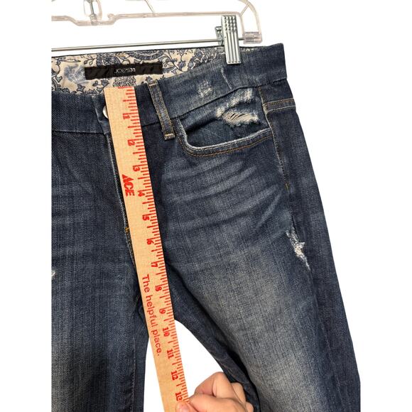 Anthropologie 28 Joes Jeans The Rocker Distressed Bootcut Stretch Denim Cropped - Picture 6 of 6